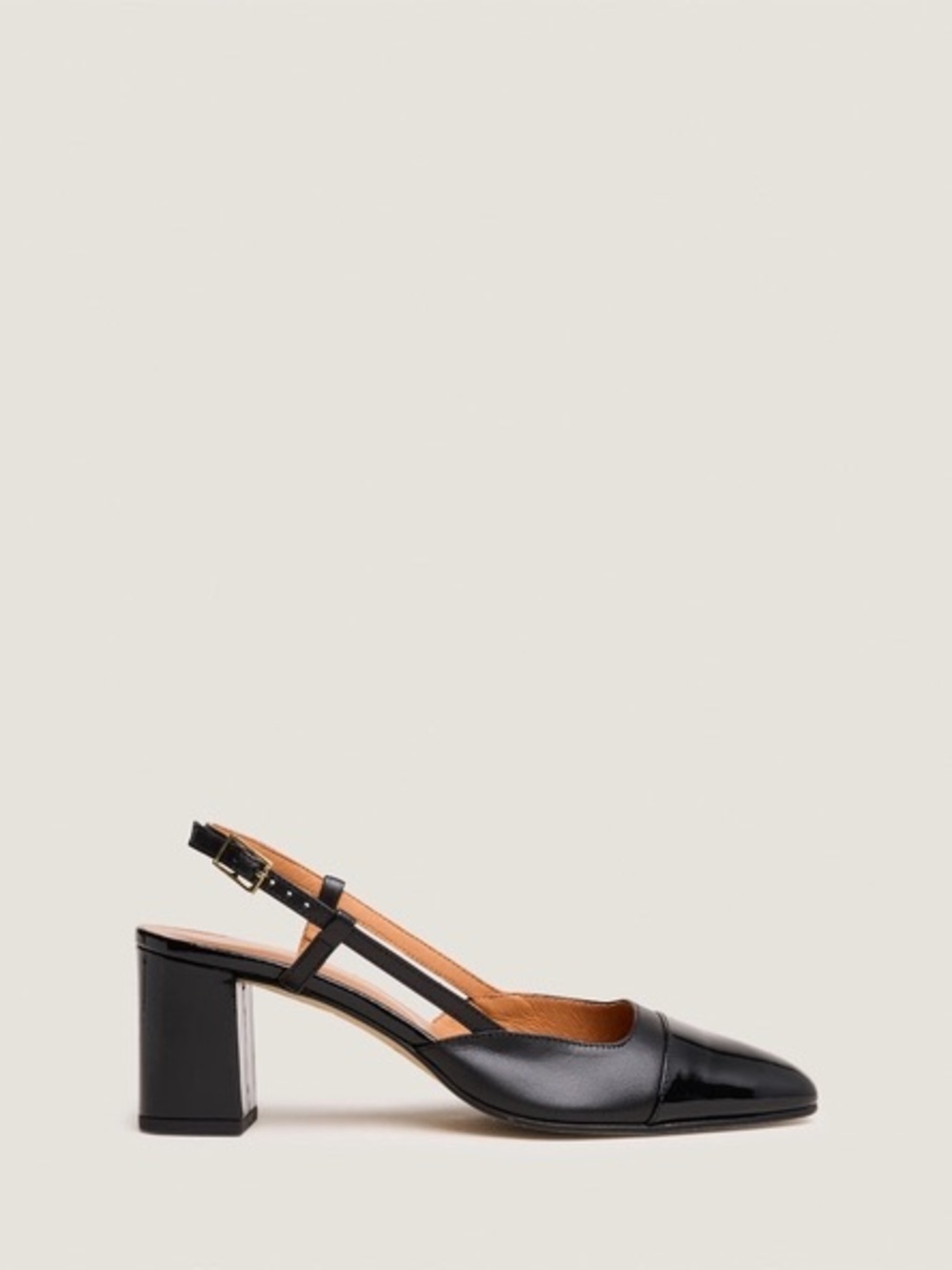 Jonak Paris Heeled Leather Slingback Pumps Brown/Black EU 39